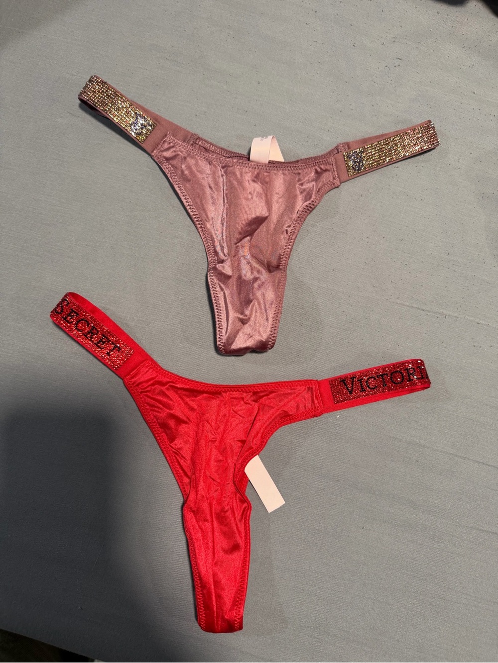 Victoria's Secret Red Crystal-Trim Thong